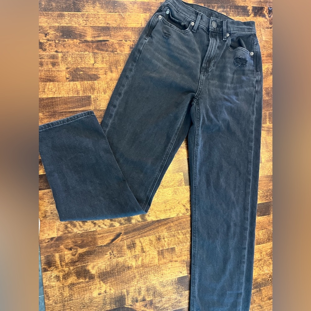 American eagle black high rise 90’s boyfriend jeans size:00regular